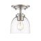 Z-Lite Ashton 1 Light Flush Mount, Brushed Nickel & Clear 460F1-BN - alternate 1
